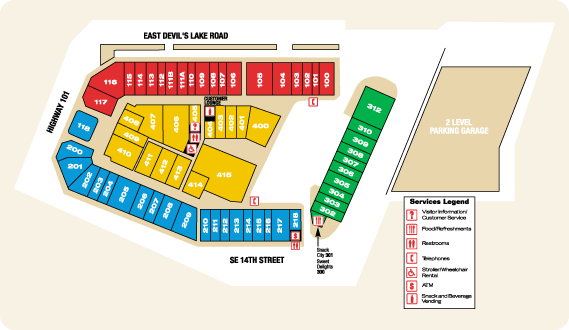 Lincoln City Outlets map