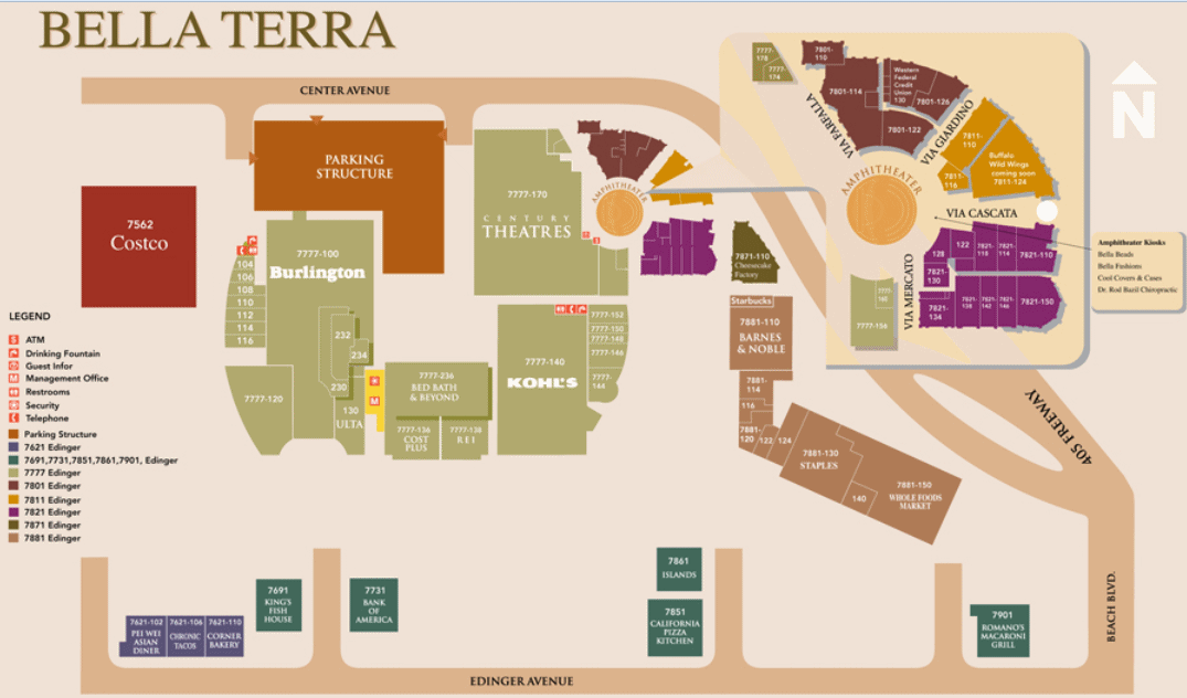 Bella Terra Mall map