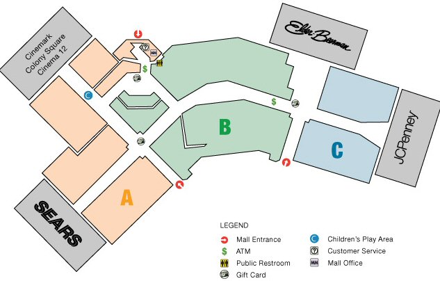 Colony Square Mall map