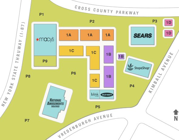 Cross County Shopping Center map