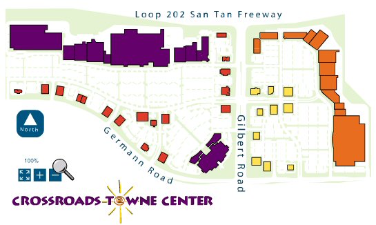 Crossroads Towne Center map