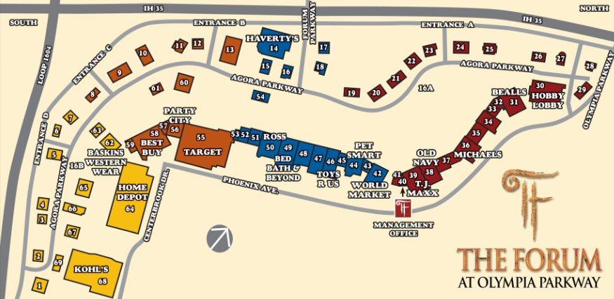 The Forum at Olympia Parkway map