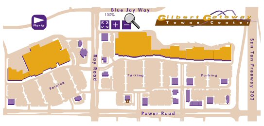 Gilbert Gateway Towne Center map