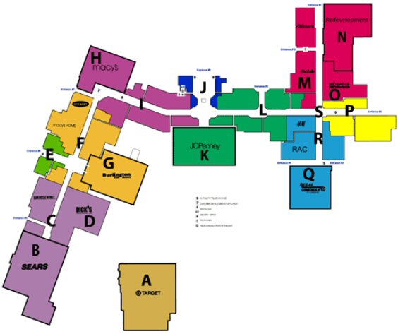 The Mall at Greece Ridge map