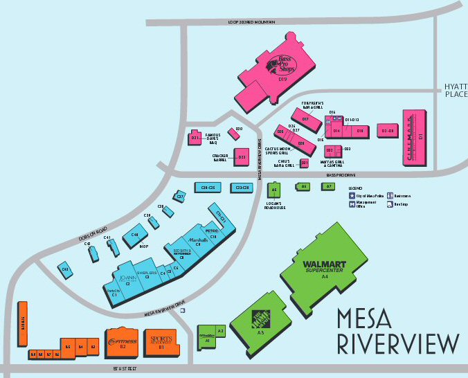 Mesa Riverview map