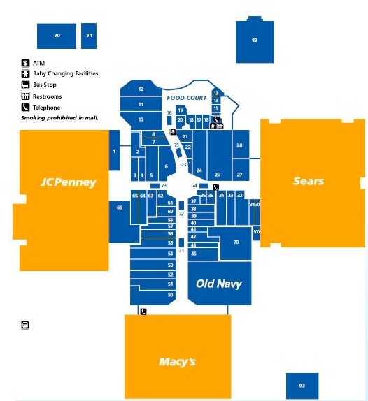 Mt. Shasta Mall map