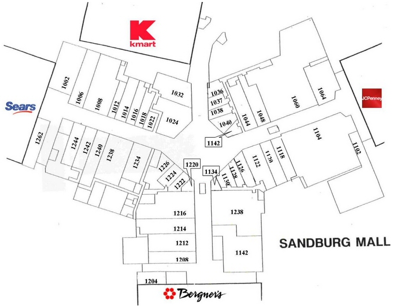 Sandburg Mall map