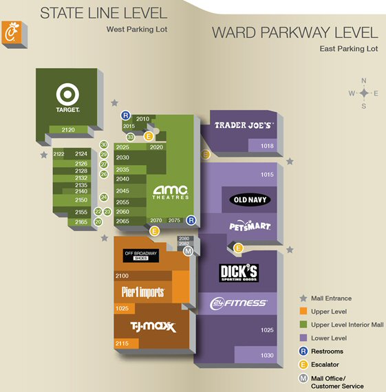 Ward Parkway Center map